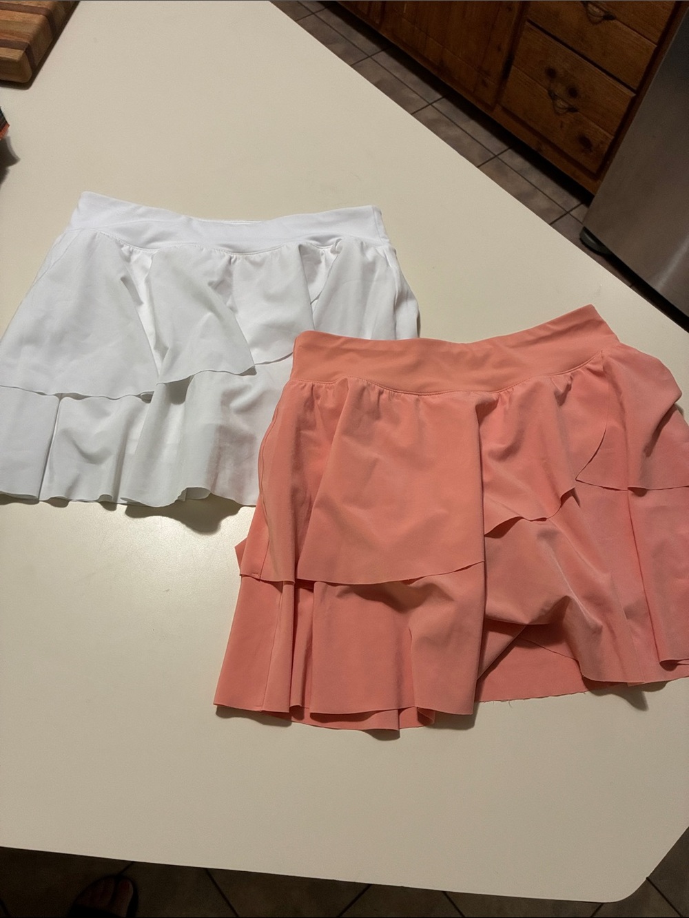 DSG Two-Pack Circle Skirts in White and Coral